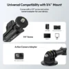 Ulanzi R105 Bicycle Rail Mount Clamp 360° Adjustable Knob with 1/4" Mount for Insta360 Action Camera Monitor Photography Light - Image 4