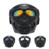 Skull&Skeleton Tactical Motorcycle Mask - Full-Face, Windproof Protective Riding Gear with Colored Goggles for Bike Enthusiasts - Image 5