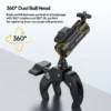 Ulanzi R105 Bicycle Rail Mount Clamp 360° Adjustable Knob with 1/4" Mount for Insta360 Action Camera Monitor Photography Light - Image 3