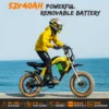 Luckeep M5 Ultra Electric Bike for Adults/Teen, 3000W Peak Dual Motor, 52V 40Ah Dual Battery,160 Miles 32MPH - Image 5