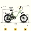 20'' ebike C27 for Adults 1200W Peak 28MPH 624WH Battery - Image 5
