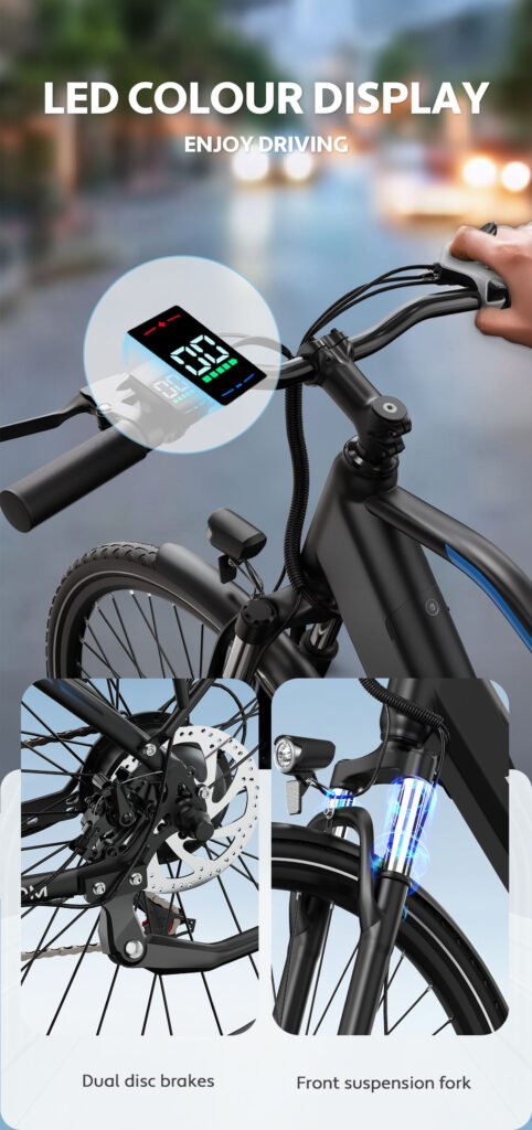 c29 lite 700cc electric bike with 65km range 250w motor & shimano 7 speed