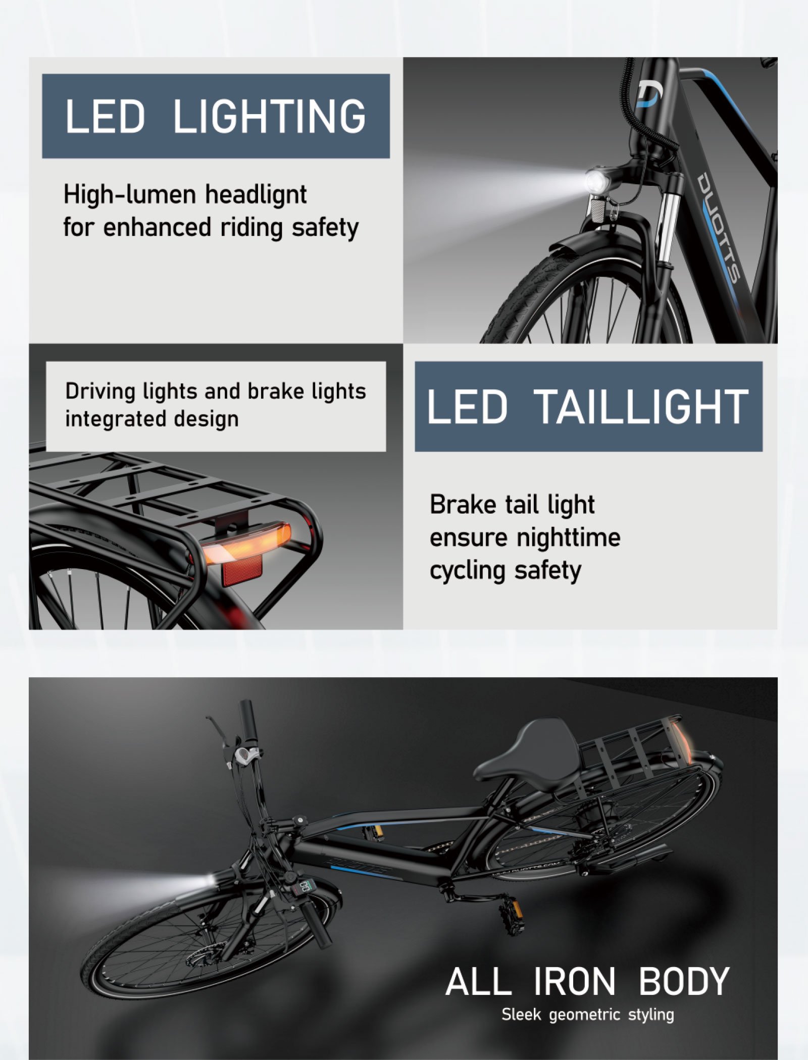 c29 lite 700cc electric bike with 65km range 250w motor & shimano 7 speed