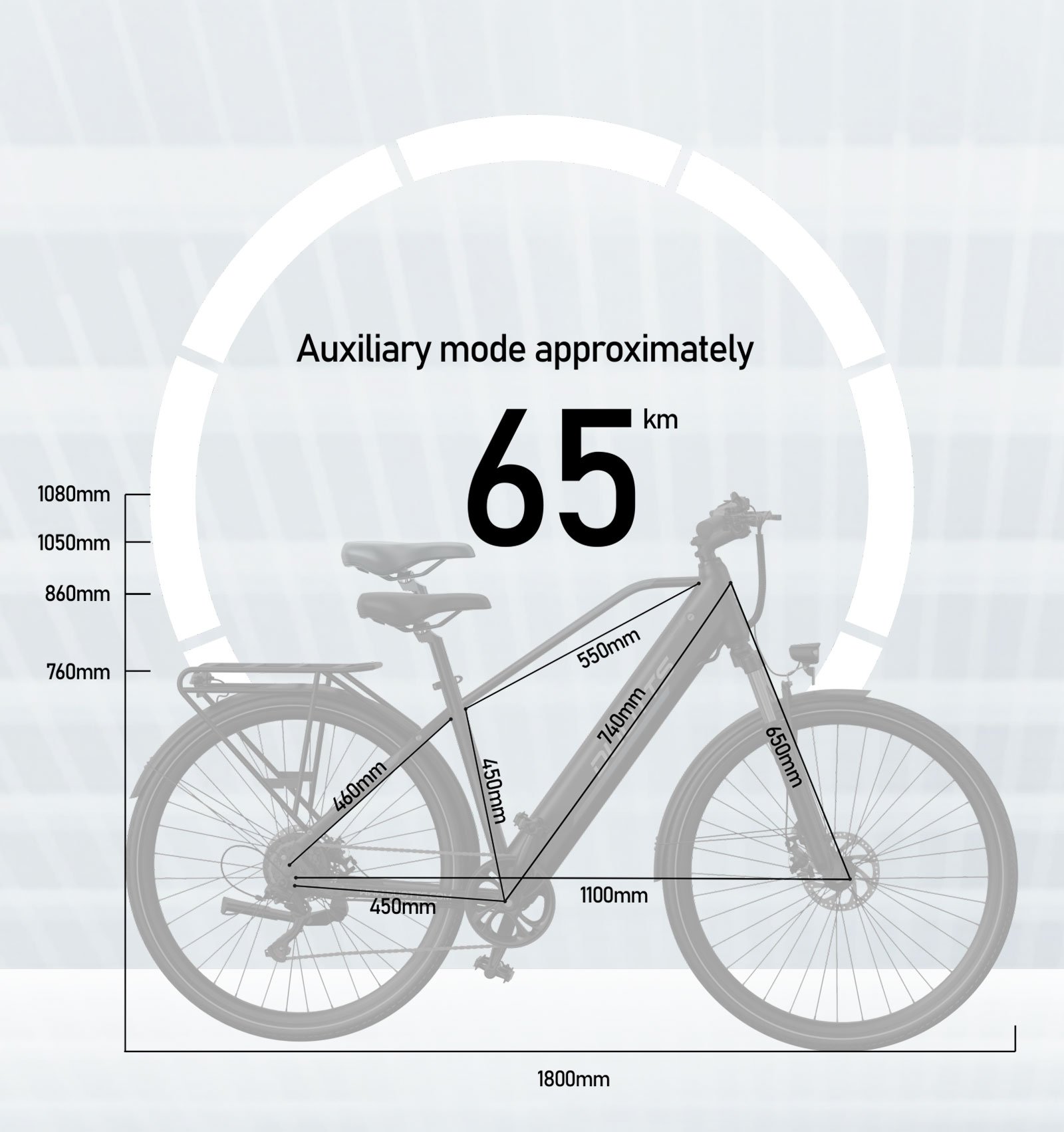 c29 lite 700cc electric bike with 65km range 250w motor & shimano 7 speed