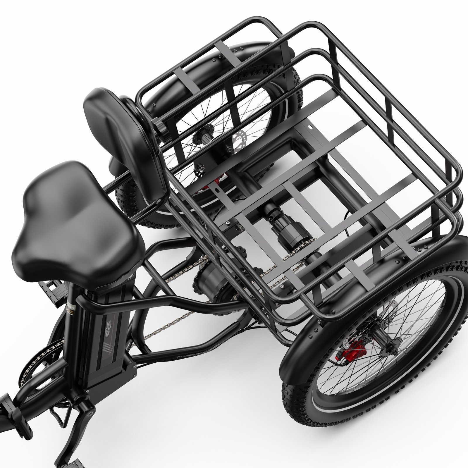 electric tricycle 500w motor foldable design large grocery basket 40km range