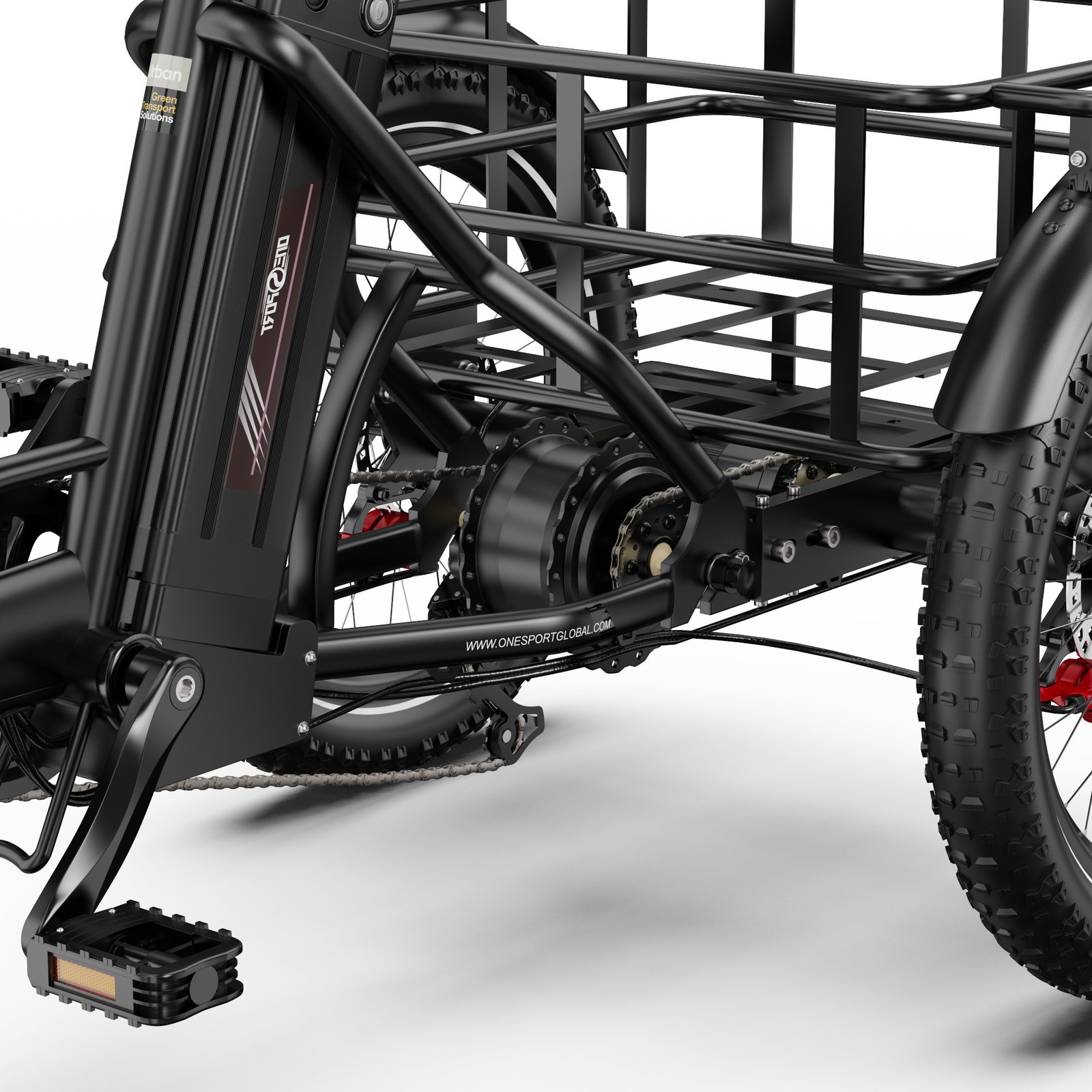 electric tricycle 500w motor foldable design large grocery basket 40km range