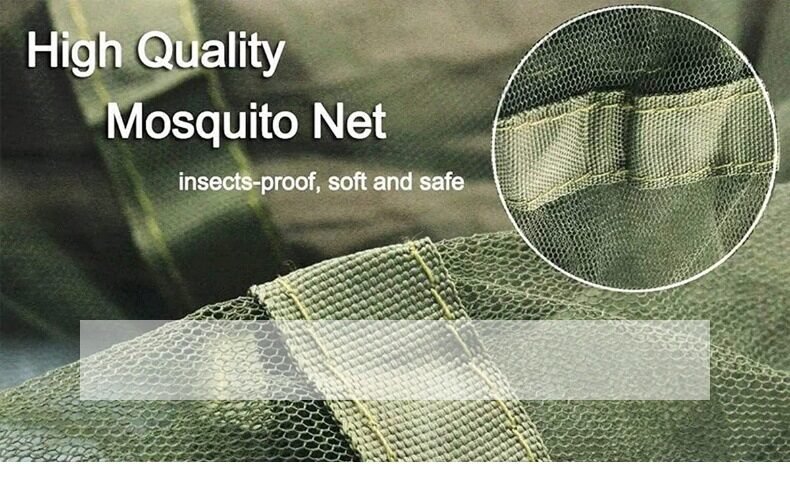 outdoor two person anti tip automatic quick open hammock with mosquito net