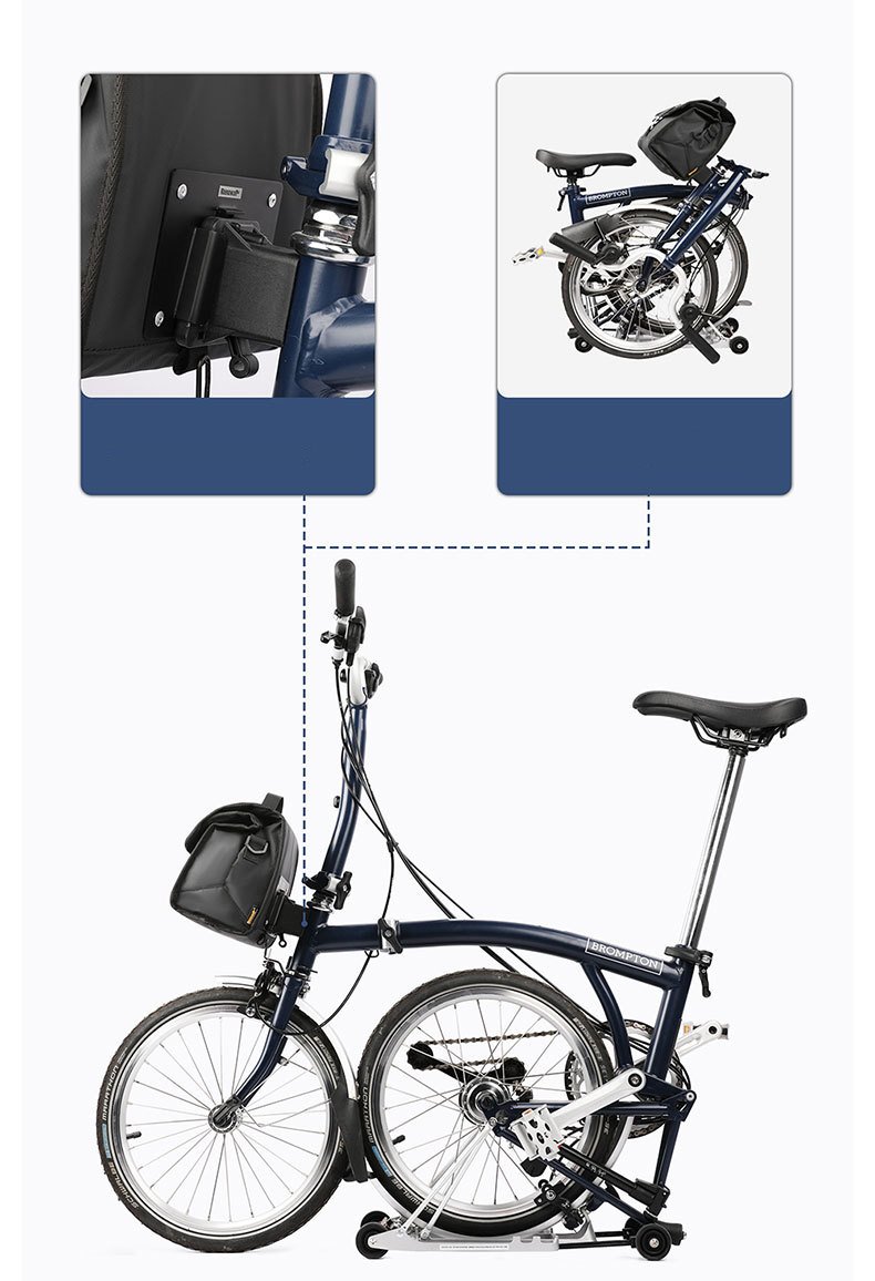 brompton front mounted pig nose bicycle folding bag