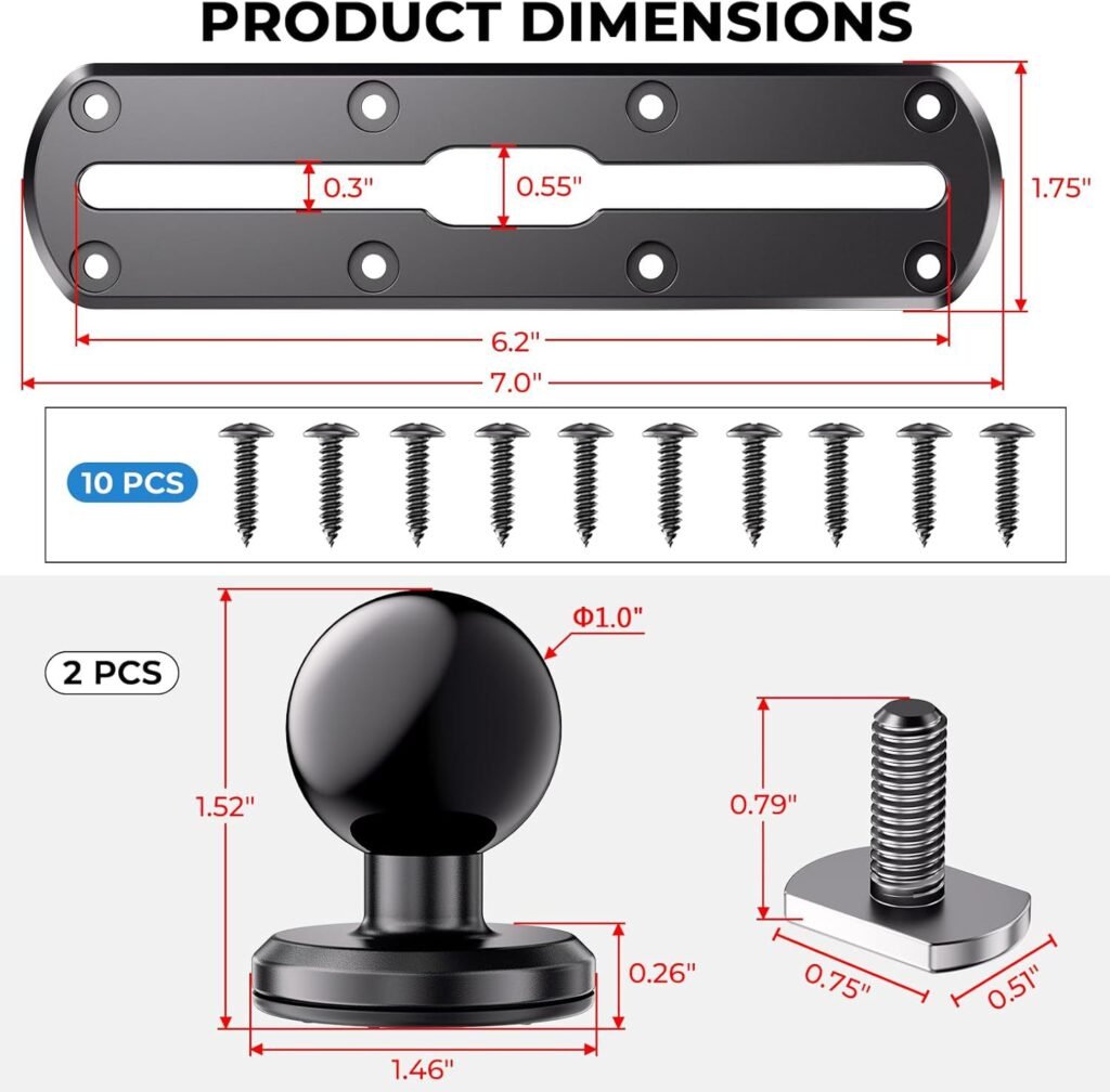 fishing kayak expansion slide rail screw fixed