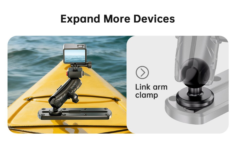 fishing kayak expansion slide rail screw fixed