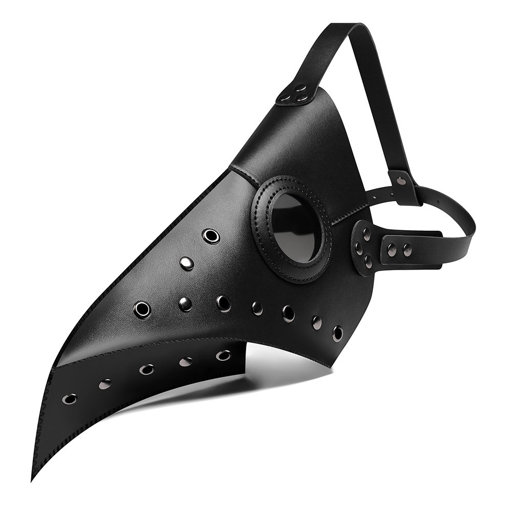 Riveted Leather Plague Doctor Beak Mask BM029