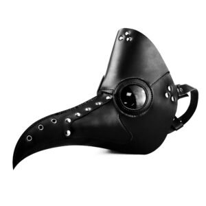 Steampunk Leather Plague Doctor Mask For Ebike Riding HG65006