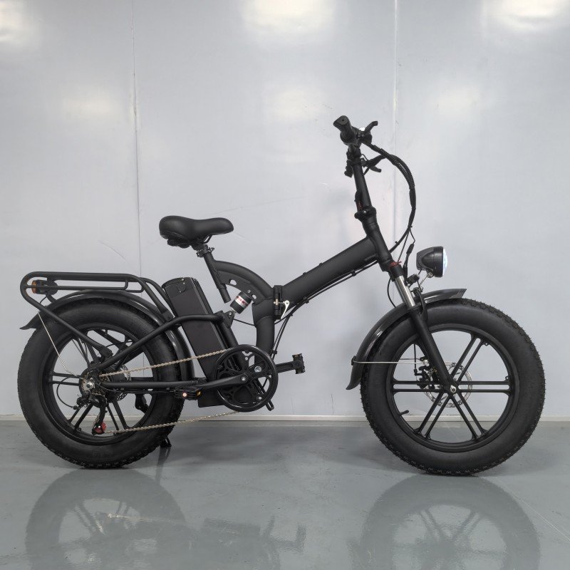 BSOCOOL 20-Inch Folding Fat Tire Adult Variable Speed Snow Electric Bicycle K7